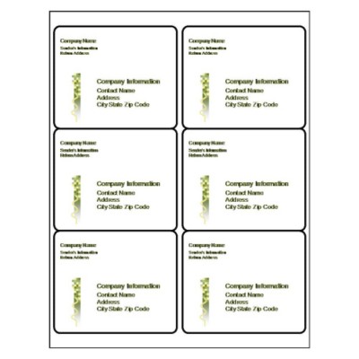 Tech Shipping Label, 6 per sheet
