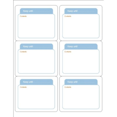 Light Blue Organizing Labels, 10 per sheet