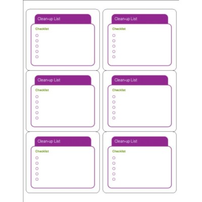 Purple Organizing Labels, 10 per sheet