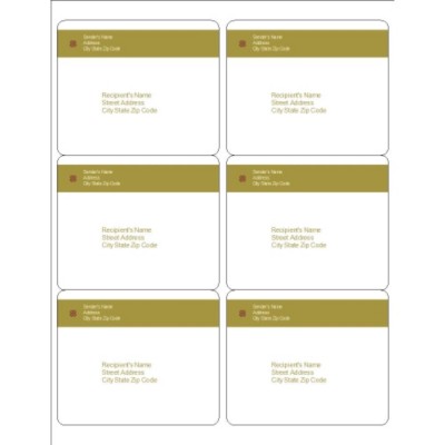 Lattice Design Shipping Labels, 6 per sheet