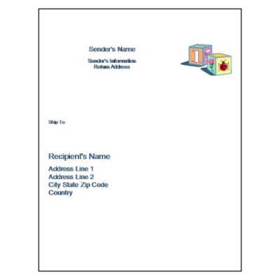 Baby Blocks Full Sheet Label
