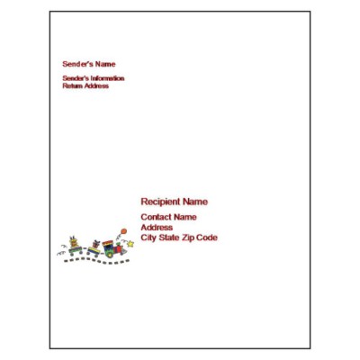 Train Full Sheet Label