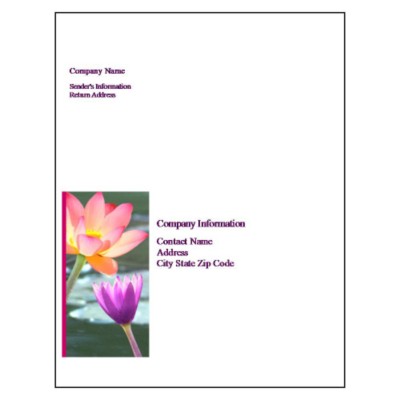 Water Lily Full Sheet Label