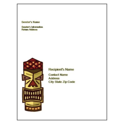 Tiki Full Sheet Label