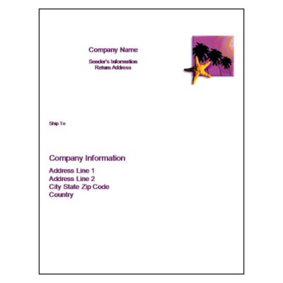 Starfish Full Sheet Label