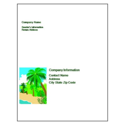 Palm Tree Full Sheet Label