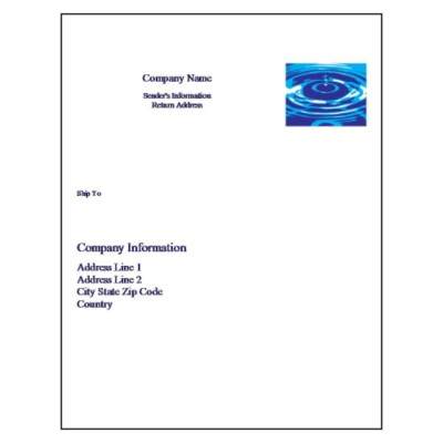 Water Ripple Full Sheet Label