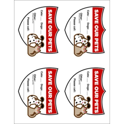 Save Our Pets Window Decal