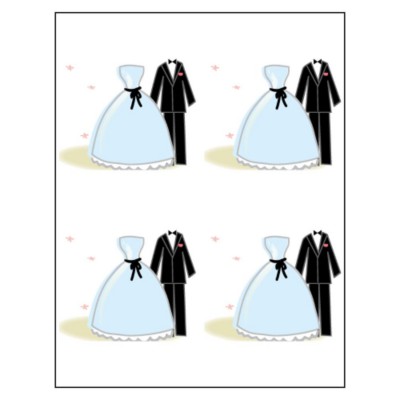Wedding Full Sheet Window Decal