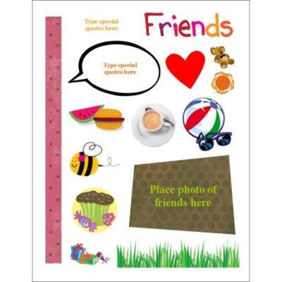 Friends & Fun Sticker Project Paper