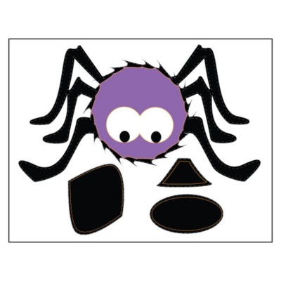 Spider Pumpkin Sticker Paper