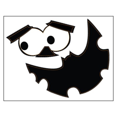 Bat Mouth Pumpkin Sticker Paper