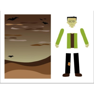 Frankenstein Monster Magnet, 1 per sheet