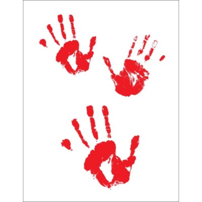 Halloween Bloody Handprint Dark T-Shirt Transfer , 1 per sheet
