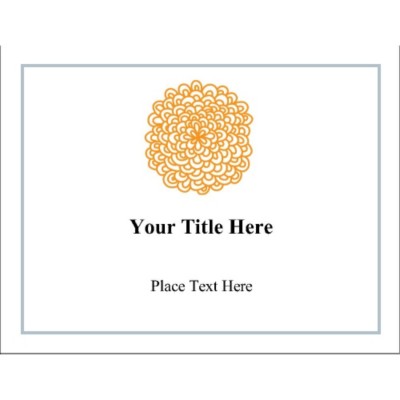 Orange Flower Full Sheet Labels, 1 per sheet
