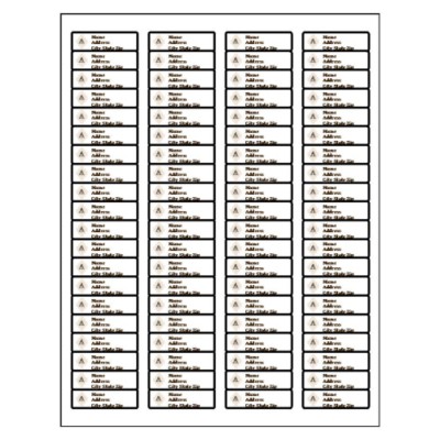 Beige Design Return Address Label, 80 per sheet