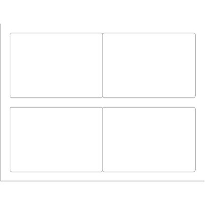 Shipping Label, 4 per sheet - Wide
