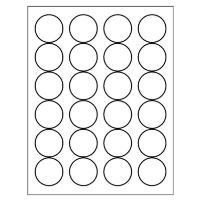 Round Label, 24 per sheet