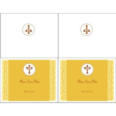 Easter Cross Note Card - Wide, 2 per sheet