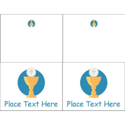 Communion Note Card - Wide, 2 per sheet