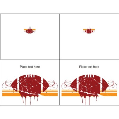 Football Party Note Card, 2 per sheet