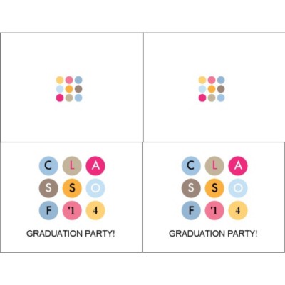 Class Of 2014 Note Card - Wide, 2 per sheet