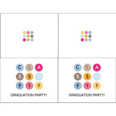 Class Of 2015 Note Card - Wide, 2 per sheet