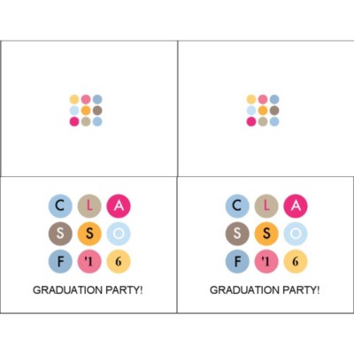 Class Of 2016 Note Card - Wide, 2 per sheet