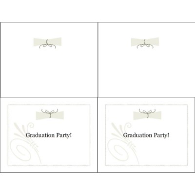 Graduation Note Card, 2 per sheet - Wide