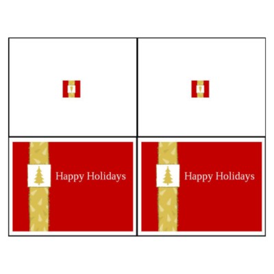Christmas Tree Note Card, 2 per sheet