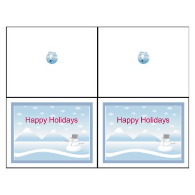 Snowman Note Card, 2 per sheet