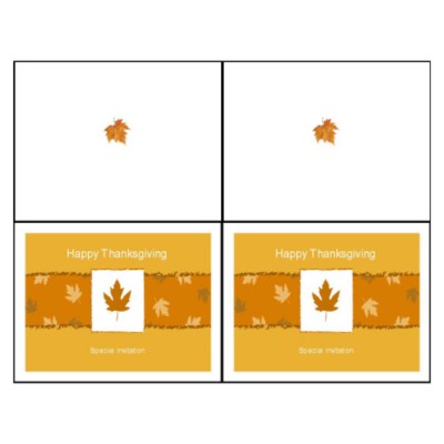 Fall Leaves Note Card, 2 per sheet