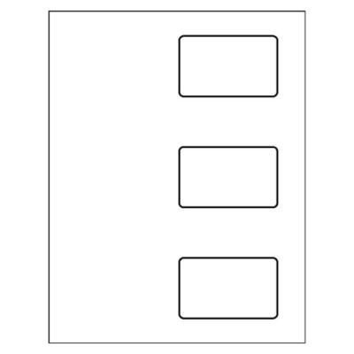 Laminated ID Cards, Name Badges, 3 per sheet