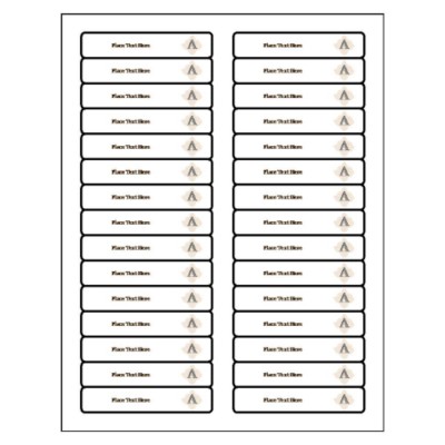 Beige Design Filing Label, 30 per sheet