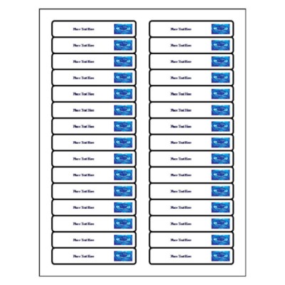 Water Ripple Filing Label, 30 per sheet