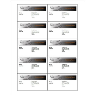 Automotive Business Card, 10 per sheet