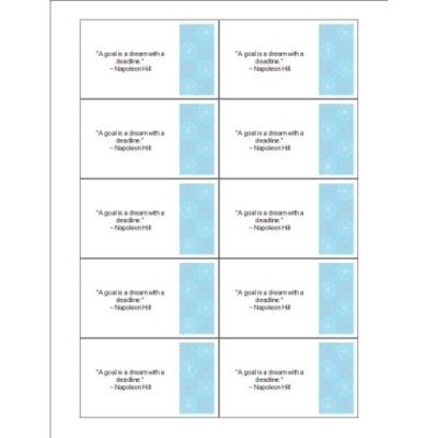 Motivational Business Cards, 10 per sheet