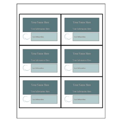 Ellipse Name Badge Insert, 6 per sheet