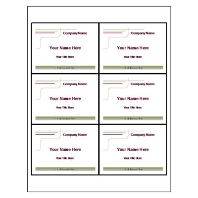 Lines Design Name Badge Insert, 6 per sheet