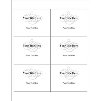 Wedding Monogram Name Badge Insert, 6 per sheet