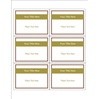 Lattice Design Name Badge Insert, 6 per sheet