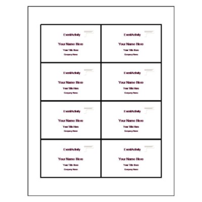 Lines Design Name Badge Insert, 8 per sheet