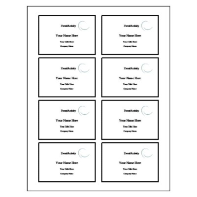 Ellipse Name Badge Label, 8 per sheet