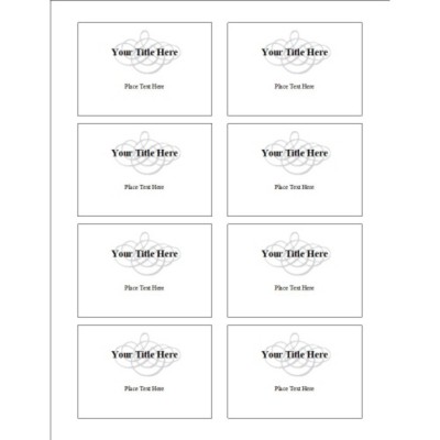 Wedding Monogram Name Badge Label, 8 per sheet