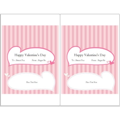 Valentine Candy Bar Label, 2 per sheet
