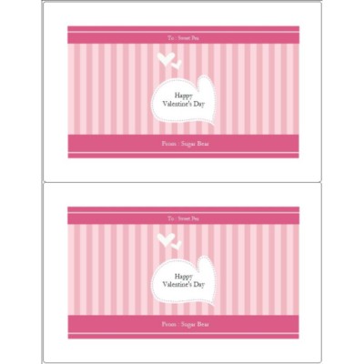 Valentine Wine Bottle Label, 2 per sheet