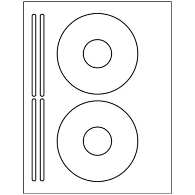 CD/DVD Labels, 2 per sheet plus 4 spine labels