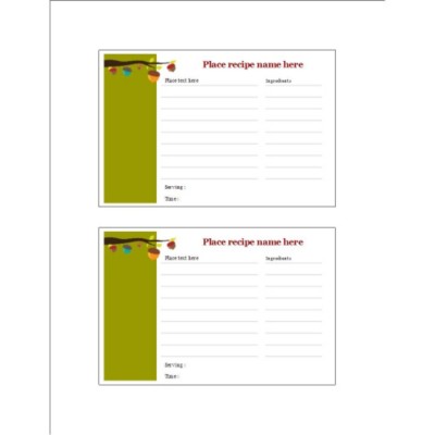Acorn Design Postcard, 2 per sheet