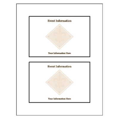 Beige Design Postcard - Wide, 2 per sheet