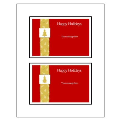 Christmas Tree Postcard, 2 per sheet
